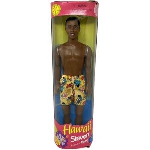 Vintage!Barbie Steven Doll in Yellow Floral Swim Shorts